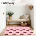 thumbnail image 3 of ODIKA 8'x10' Machine Washable Non-Slip Area Rug, Traditional Fir Tree Bath Festive High Traffic Rug, Pink, 653194, 3 of 7