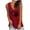Red, variant on Pntutb Tops Womens Casual Loose Solid Love Print V-Neck Sleeveless Tank