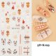 thumbnail image 1 of 5D Christmas Nail Stickers Snowman Winter Decor Gloves Hats Bear Penguins Sliders Embossed Knit Sweater Decals Manicure GL5D-K, 1 of 4