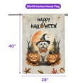 thumbnail image 5 of Happy Halloween Maltese Witches Hat Pumpkin Carving House Flag 28x40in Double Sided Maltese Dog Lover Gifts Idea Outdoor Decor - 02019, 5 of 5