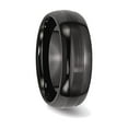 thumbnail image 3 of Chisel Black Ceramic 8mm Brushed and Polished Wedding Band Ring for Men, 3 of 6