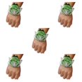 thumbnail image 2 of Cateissary Ramillete de muñeca decorativo de tela para dama de honor, flor nupcial, hecho a mano y ligero, rosa, N12, pastos verdes Type2 NO2, 2 of 6
