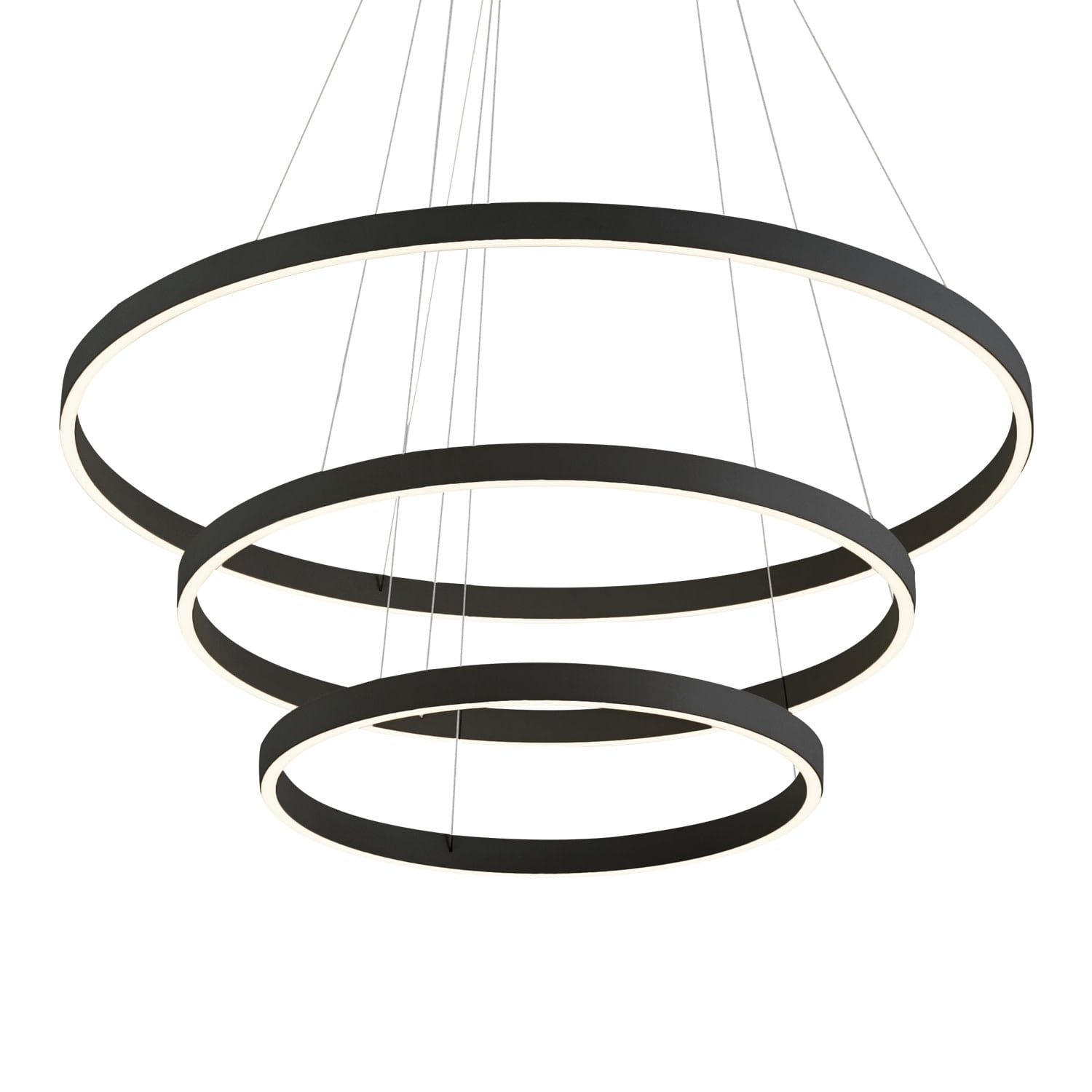 Kuzco Lighting Ch Cerchio 3 Light 4 Wide Led Abstract Chandelier Black Walmart Com