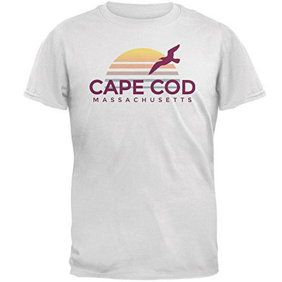 Beach Sun Cape Cod Massachusetts Mens T Shirt White MD