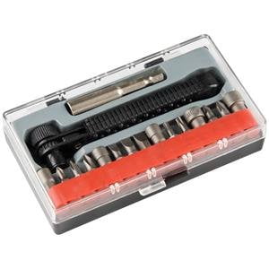 Mini Ratchet Wrench Set - --, 17-piece kit fits just about anywhere and packed full of essential bits. By BikeMaster from