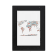 thumbnail image 1 of Global Map Country Geography Wordcloud Desktop Photo Frame Picture Display Art Painting Exhibit, 1 of 3