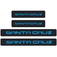 thumbnail image 2 of GHSDFBB 4Pcs Santa Cruz Door Sill Protector Reflective 4D Carbon Fiber Sticker Decoration Door Entry Guard Door Sill Scuff Plate Stickers Accessories Compatible with Hyundai Santa Cruz (Blue), 2 of 6
