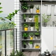thumbnail image 4 of 5 Tier Shelf Wire Shelving Unit, NSF Heavy Duty Wire Shelf Metal Large Storage Shelves Height Adjustable Utility for Garage Kitchen Office Commercial Shelving Steel Layer Shelf - Chrome, 4 of 9