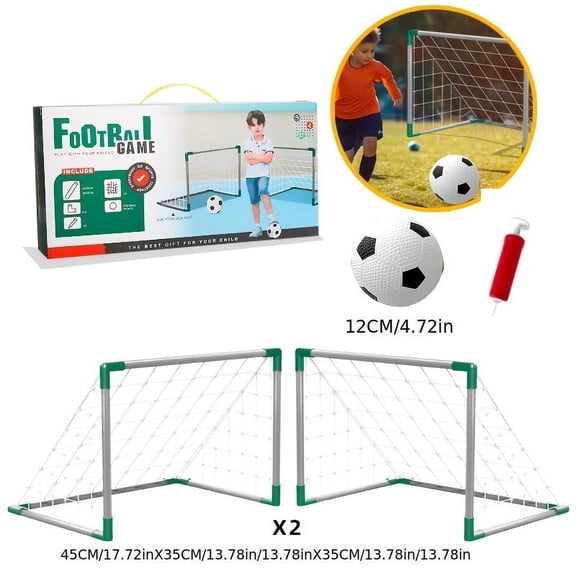 Kids Soccer Goals Backyard Soccer Goals Portable Soccer Training And Practice Net For Boys And Girls Over 3 Years Old 2 Soccer Goals 1 Ball