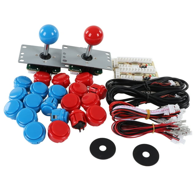 Pièces de Bricolage Jeu d'Arcade Classique, Pièces de Bricolage Joystick Arcade 2 Joueurs pour la Réunion d'Amis