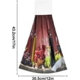 thumbnail image 3 of SKYSONIC 2 PCS Absorbent Hand Towels, Red White Wine Grapes Fruit Bathroom Hand Towels with Hanging Loop, Hanging Kitchen Hand Towels, Quick Dry Microfiber Hand Towels Hand Bath Towel, 12"x17", 3 of 6