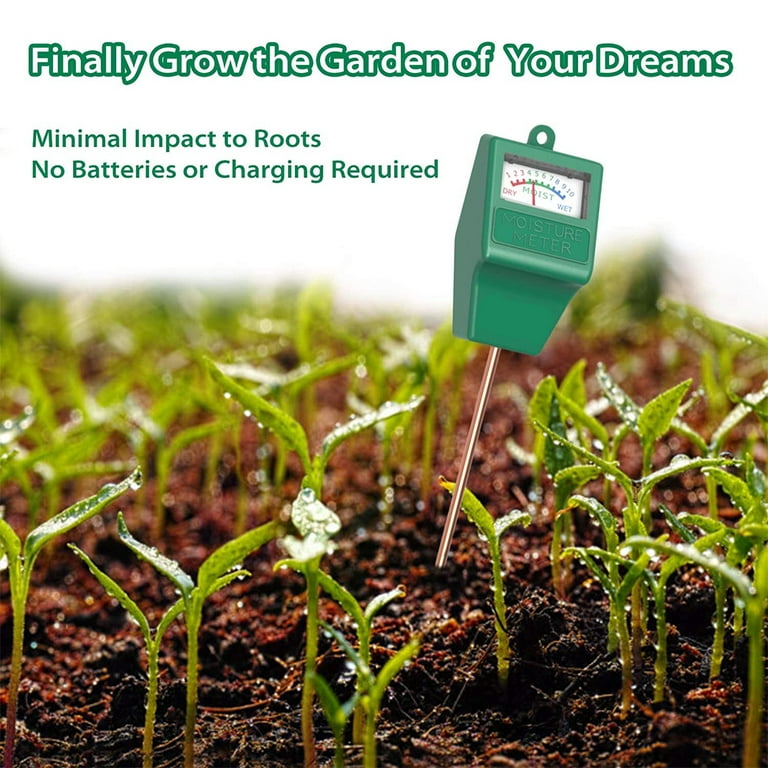 KINCREA Soil Moisture Meter, Hygrometer Soil Water Monitor for Garden, Lawn  Plants Indoor Outdoor, Battery Free (only Test Moisture)