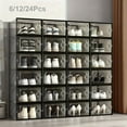 thumbnail image 2 of 6/12/24-Tier Heavy-Duty Shoe Storage Box with Lid - Thickened Stackable Under-Bed Organizer, Easy Assembly Large Capacity Shoe Cabinet for Sneakers, High Heels, Boots - Space-Saving  ﻿, 2 of 19