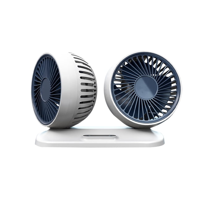 Desktop Car Double-head Fan 24v Large Truck 12v Refrigeration Small Car USB Interface Powerful Double-head Fan