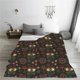 thumbnail image 5 of Fotbe Boho Owl Manta de Franela Acolchonada con Estampado, Súper Suave y Esponjosa, Extra Grande para Sofá, Cama, Uso Todo el Año-50"x40", 5 of 7