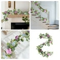 thumbnail image 4 of Hiroekza Artificial Flowers Garland with Butterfly 5.9FT Faux Rose Peony Eucalyptus Leaves Rattan Fake Flowers Plastic Home Garden Outdoor Wedding Decorations, 4 of 7