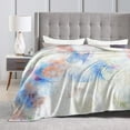 thumbnail image 6 of Ink Watercolor Art Throw Blanket, Anti-Pilling Ultra-Soft Micro Fleece Cover Blanket for Bed Sofa, for All Seasons, 60"x50", 6 of 9