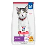 Hill's Science Diet Chicken Dry Cat Food for 11+ Senior Cats, 3.5lb Bag