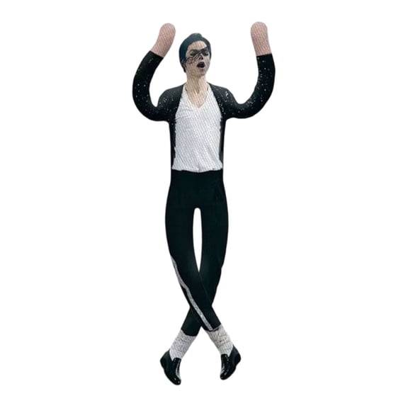 11 Inch Poseable Michael Plush Doll, 2026 New Bendable Internal Wireframe Soft Stuffed Figure, Pop Star Collectible Toy, Desk Ornament Gift for Music Fans