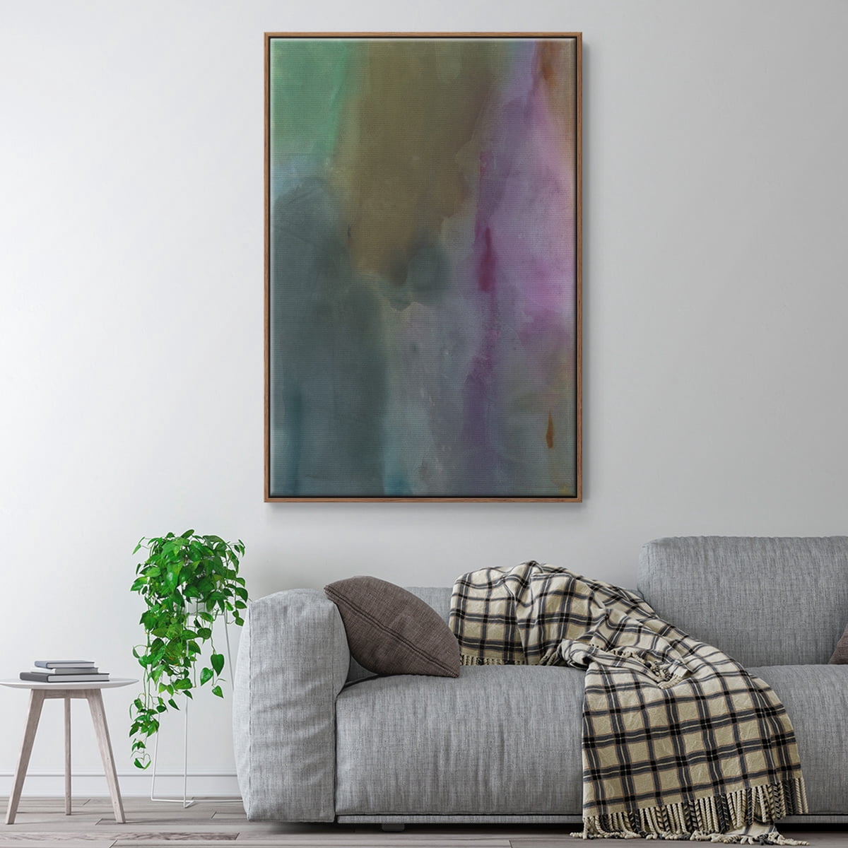 Simple Yet Affecting Framed Premium Gallery Wrapped Canvas - Ready to Hang - 17 x 25 - Walnut Floating Frame