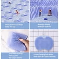 thumbnail image 4 of 2-Pack Shower Foot & Back Scrubber Massage Pad, Silicone Non-Slip Mat with Suction Cups, No Bend Deep Clean for Seniors, Men & Women, 4 of 7