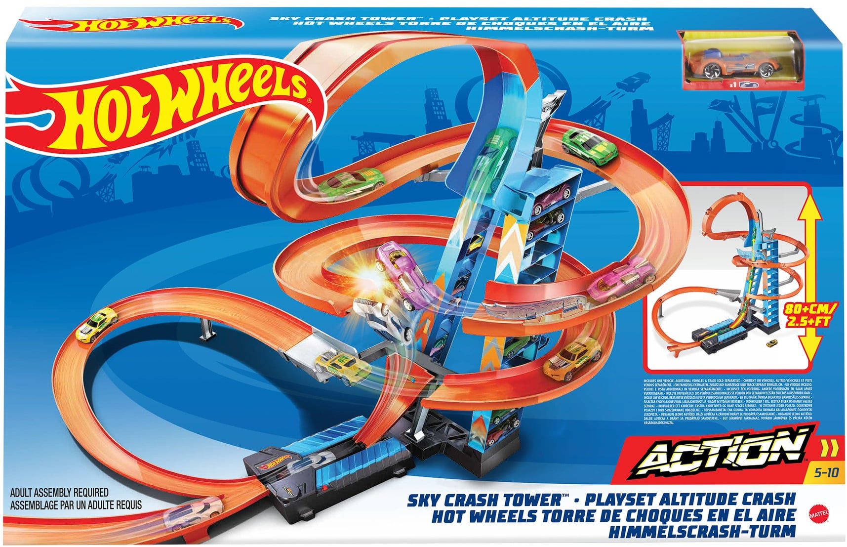 Hot Wheels GJM76 Sky Crash Tower Track Set for sale online