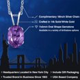 thumbnail image 2 of Gem Stone King 14K White Gold Purple Amethyst Pendant Necklace for Women | 0.75 Cttw | Gemstone February Birthstone | Oval 7X5MM | With 18 inch Silver Chain, 2 of 6