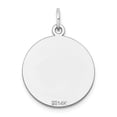 thumbnail image 5 of Auriga 14k White Gold Plain .018 Gauge Round Engravable Disc Charm for Women (L-27 mm, W-20 mm), 5 of 6