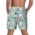 thumbnail image 4 of Uemuo Colorful Dog Pattern Mens Swim Trunks Quick Dry Board Shorts with Mesh Lining, Stretch Beach Shorts Quick Dry No-Chafing Board Shorts-Large, 4 of 9