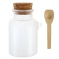 thumbnail image 2 of Frasco vacío de 200 g de sales de baño en polvo de plástico ABS con tapón de madera y cuchara., 2 of 7
