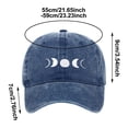 thumbnail image 4 of HNMKIU Moon Embroidery Distressed Washed Baseball Cap Classic Unstructured Low Profile Dad Hat for Daily Use Baseball Hats 03_Navy,One Size, 4 of 4