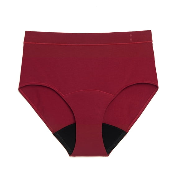 Thinx for All™ Women's Everyday Comfort Hi-Waist Leakproof Period Underwear, Leakproof up to 12 hours, Rhubarb