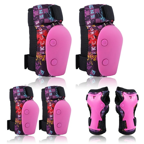Gecheer 6 in 1  Bike Pads Set Knee Pads Elbow Pads Wrist Guards Sport Protective Gear Set for Cycling Skateboard Roller Skating
