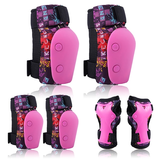 Equipo de protección deportiva Irfora Juego de almohadillas para bicicleta 6 en 1 para niños, rodilleras, coderas, muñequeras, juego de equipo de protección deportivo para ciclismo, patineta Irfora Equipo de protección deportiva