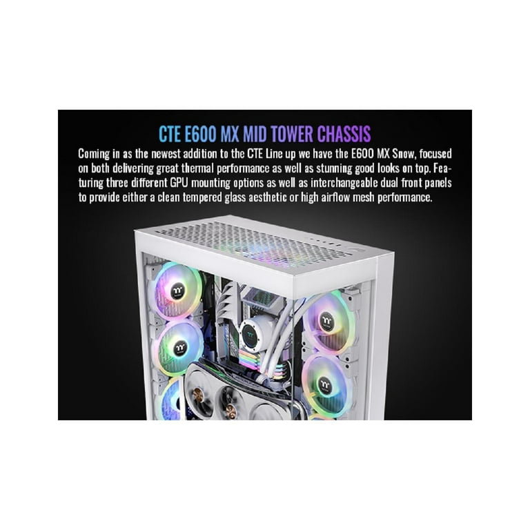 Thermaltake CTE E600 MX Snow Mid Tower Chassis CA1Y300M6WN00