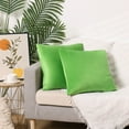 thumbnail image 6 of Unique Bargains Velvet Modern Zipper Cushion Decorative Throw Pillow Covers (2 Count) Green 18" x 18", 6 of 6