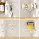 thumbnail image 4 of Organizador de ducha de esquina transparente con jabonera y gancho para maquinilla de afeitar estantes adhesivos de pared para tina o baño, 4 of 6