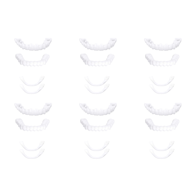 Dentaduras Postizas Cubierta para Dientes 2 Aparatos Ortopédicos Superiores E Inferiores (embalaje en Opp)