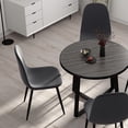 thumbnail image 3 of Mesa redonda de madera de 90cm con patas de mesa metálicas, 3 of 6