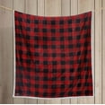 thumbnail image 4 of - Throw Blanket, Super Soft Reversible Sherpa Flannel Bedding, Ideal Christmas & White Elephant Gifts, Cozy Plaid Throw Blankets for Couch (Cabin Plaid Red, Throw) .Red Check, 4 of 6