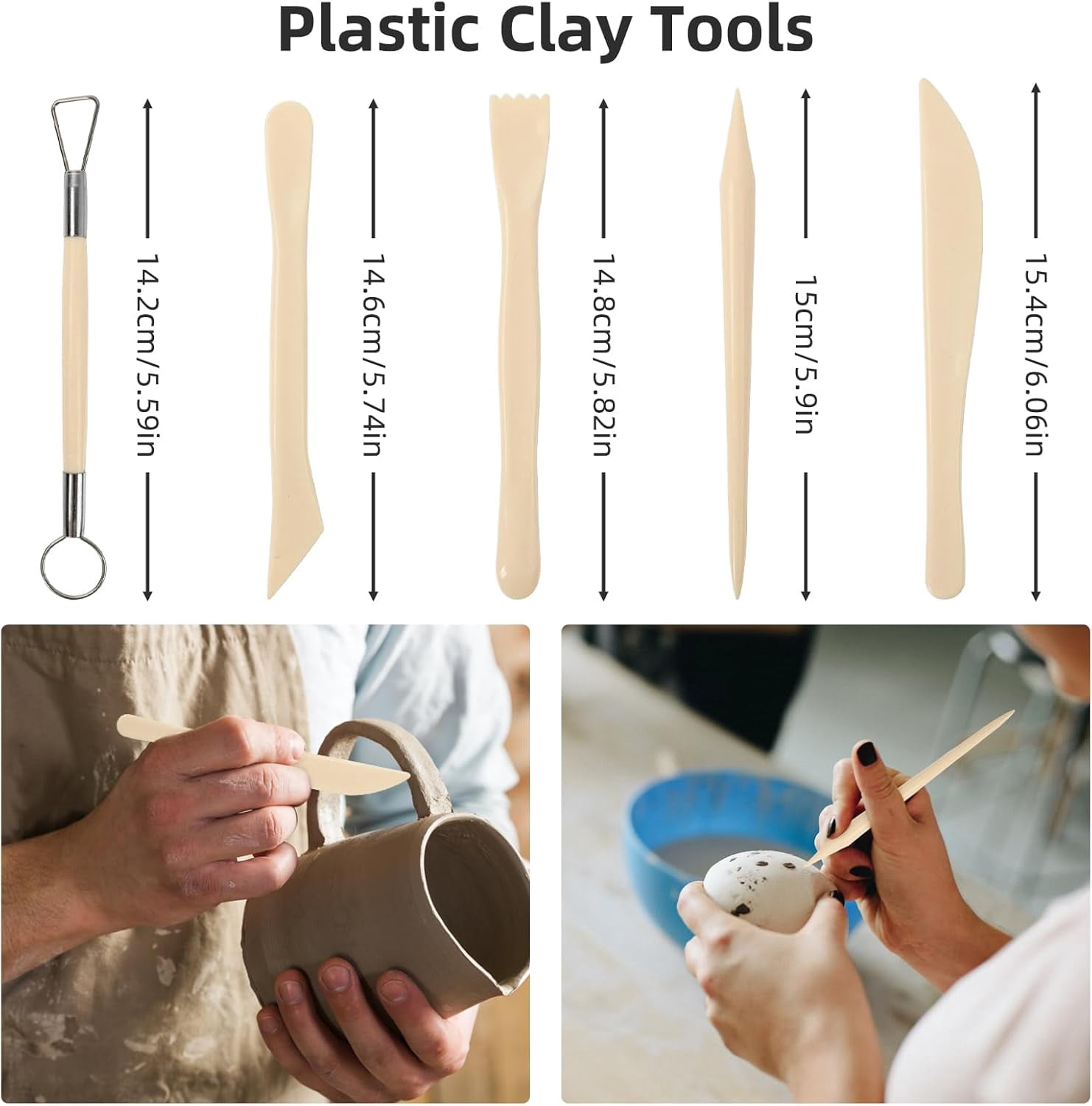 Clay Sculpting Tools Kit, 35 PCS Air Dry Clay Tool, Polymer Clay Tools, Portable Clay Pottery Supplies for Adults, Pottery Craft, Dotting, Carving, Molding, Modeling, Drawing, Shaping