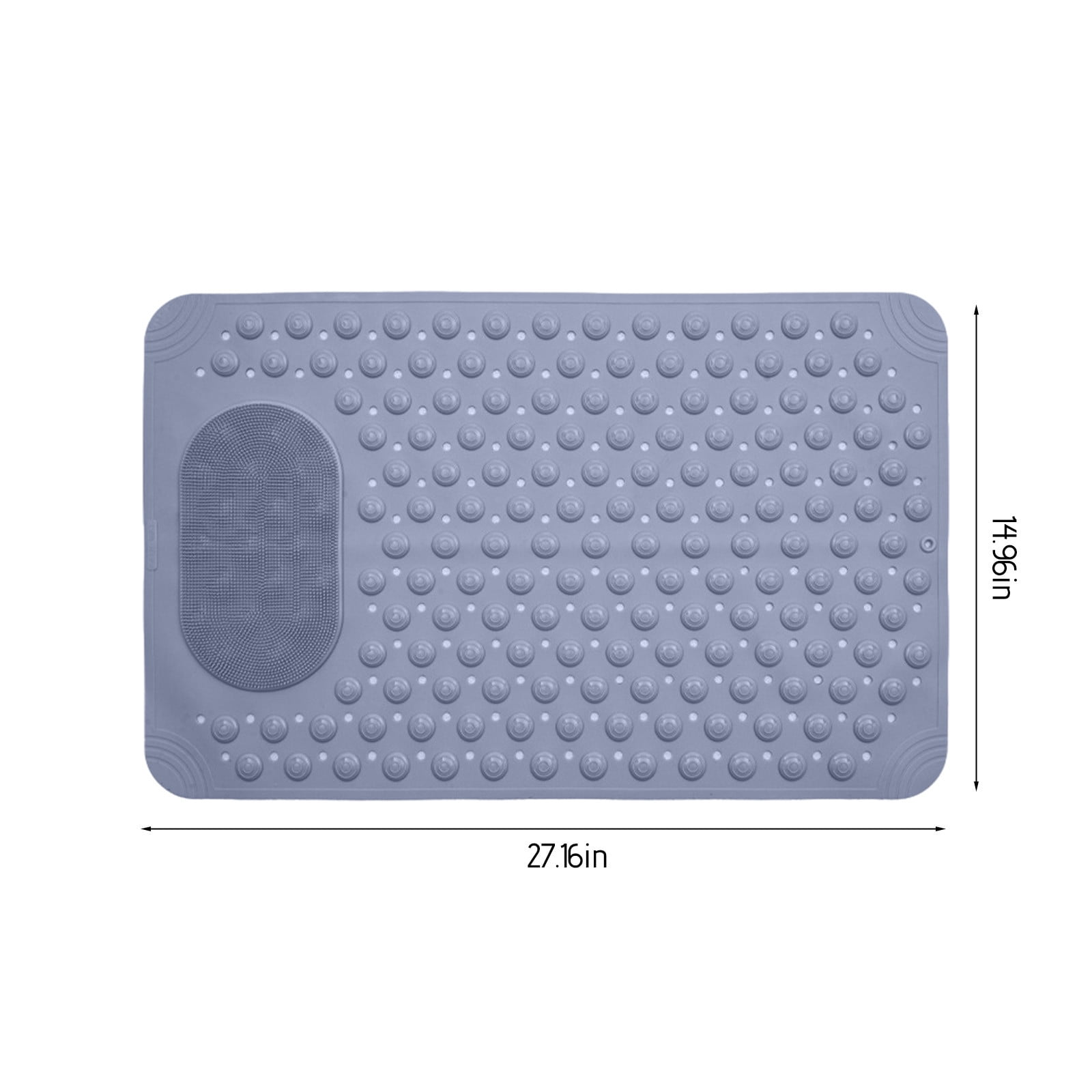 Vfedsrsge Bath Mats for Bathroom Floor Cotton,Bathroom Rug Rubber Backing Non-slip Can Massage or Scrub The Soles of The Feet Bathroom Floor Mat Shower Rug in Front of The Bathtub,Gray