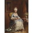 thumbnail image 2 of Rosa Schweninger 14x18 Black Ornate Wood Framed Double Matted Museum Art Print Titled - Young Lady with Dogs (1872), 2 of 5