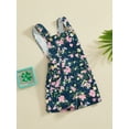 thumbnail image 3 of Bagilaanoe Toddler Baby Girl Summer Jumpsuit Shorts Sleeveless Floral Print Romper Overalls 12M 18M 24M 3T 4T 5T Kids Short Pants Summer Clothes, 3 of 7