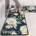 thumbnail image 2 of Kitchen Rugs Sets Of 2,Pioneer Flower Floral Print Pattern Anti Fatigue Kitchen Mat Rugs Non Slip Washable,Decorative Kitchen Floor Mats for Kitchen,Sink,Laundry,17"x47"+17"x47", 2 of 5