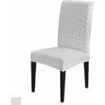 thumbnail image 4 of Chair Covers for Dining Room Set of 4,Christmas Winter Snowflakes Stretch Seat Protector Removable Washable Chairs Slipcovers for Kitchen Banquet Wedding Hotel,Gold and White, 4 of 6