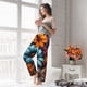 thumbnail image 5 of Fotbe Colorful Blooming Flowers Pantalones de Pijama para Mujer, Pantalones de Dormir, Pantalones Pj con Cordón y Bolsillos-Medium, 5 of 6