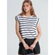thumbnail image 2 of Camiseta Sin Mangas Informal de Verano para Mujer, Rayas Blancas, Talla XL, 2 of 7