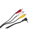 thumbnail image 2 of Hosa Technology Hosa C3M-105 3.5 mm TRRS to Composite Video and Stereo Audio Camcorder AV Breakout Cable, 5 feet, 2 of 4