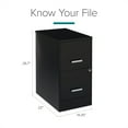 thumbnail image 3 of Space Solutions 22" Deep 2 Drawer Metal File Cabinet in Black, 3 of 11